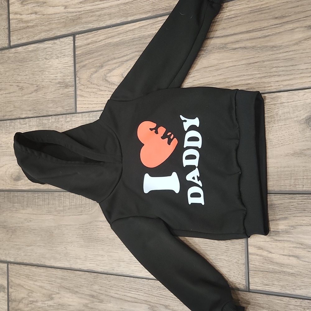 Black 'I Love Daddy' Kids Hoodie